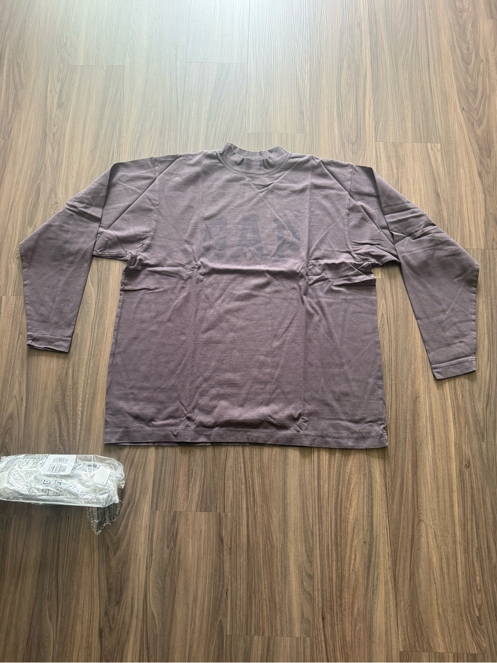 Yeezy Gap Balenciaga 10A Dove Long Sleeve Tee Dark Grey Size Small
